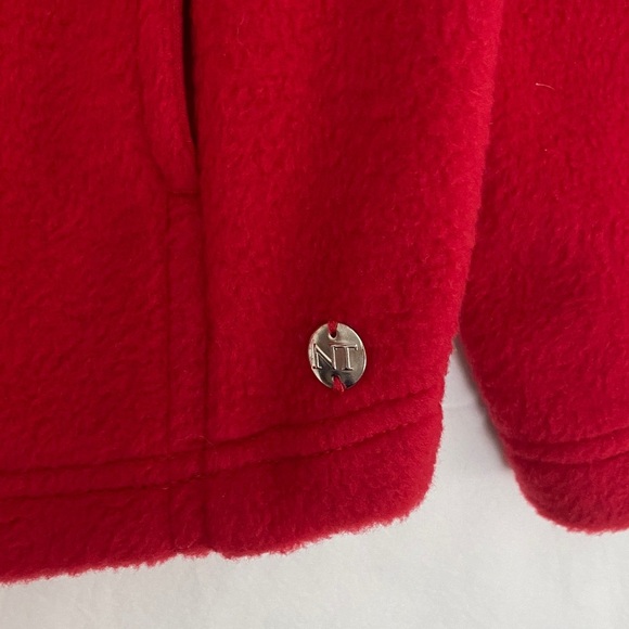 Red Embroidered Fleece Jacket by Northern Traditions Size LP - Picture 4 of 11